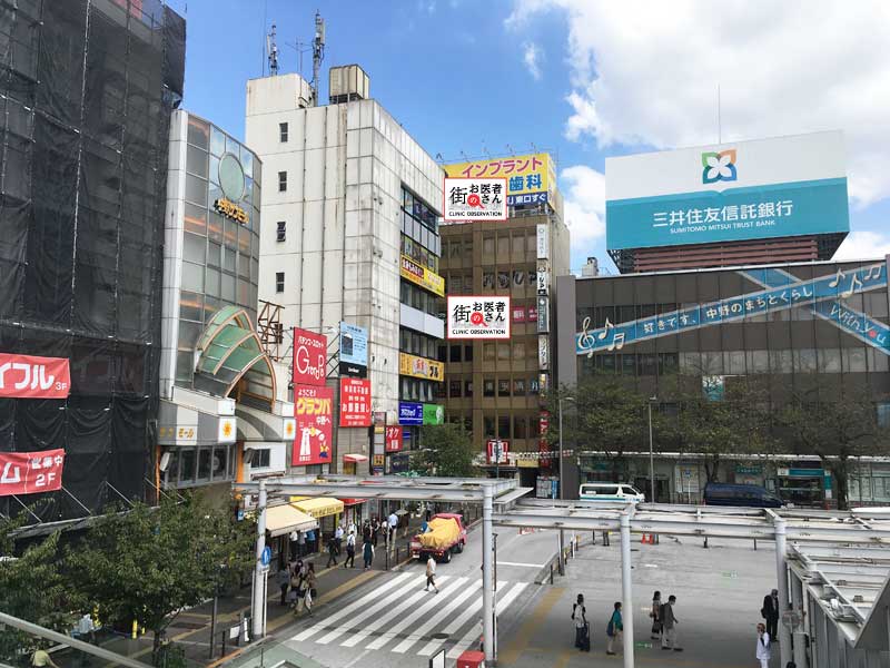 中野駅北口のロータリーのイメージ画像